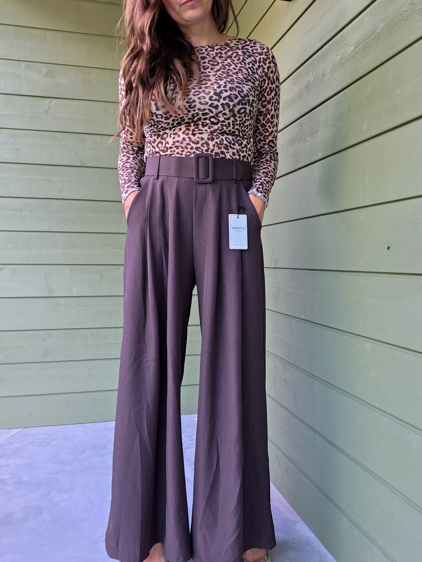 Wide Leg Pantalon Brown