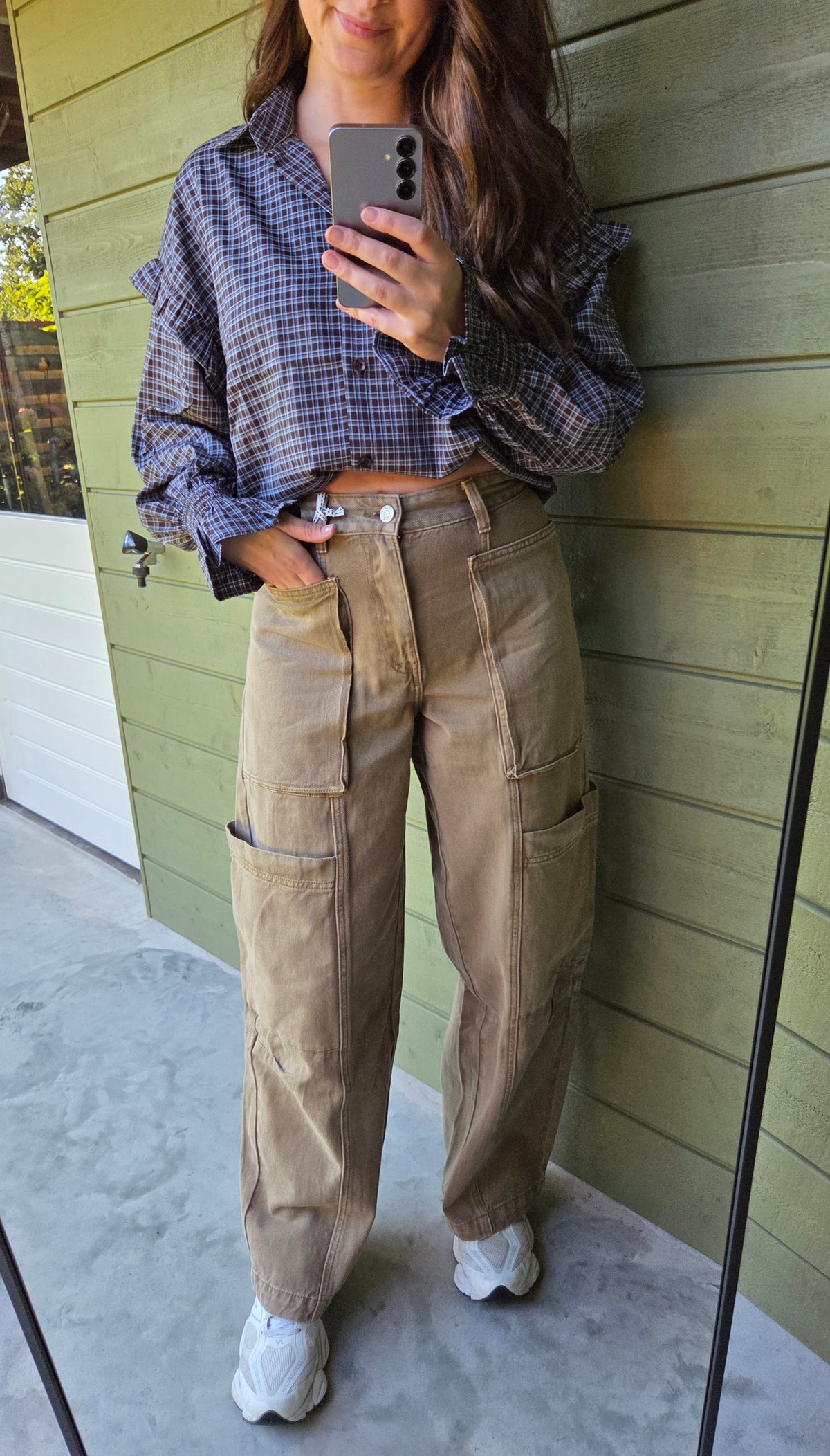 Taupe Cargo Jeans – WIDE LEG
