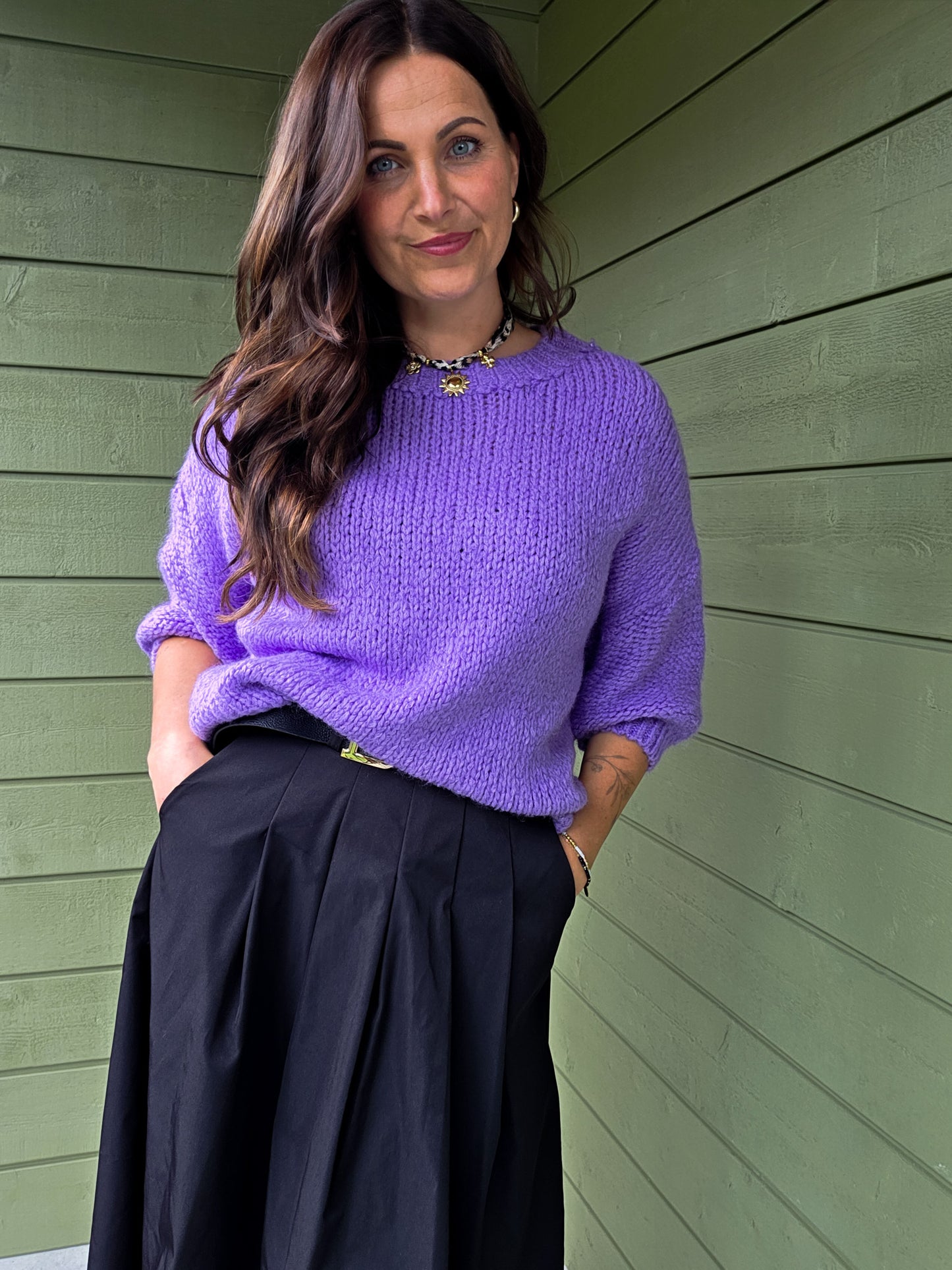 Knit Sweater - Purple