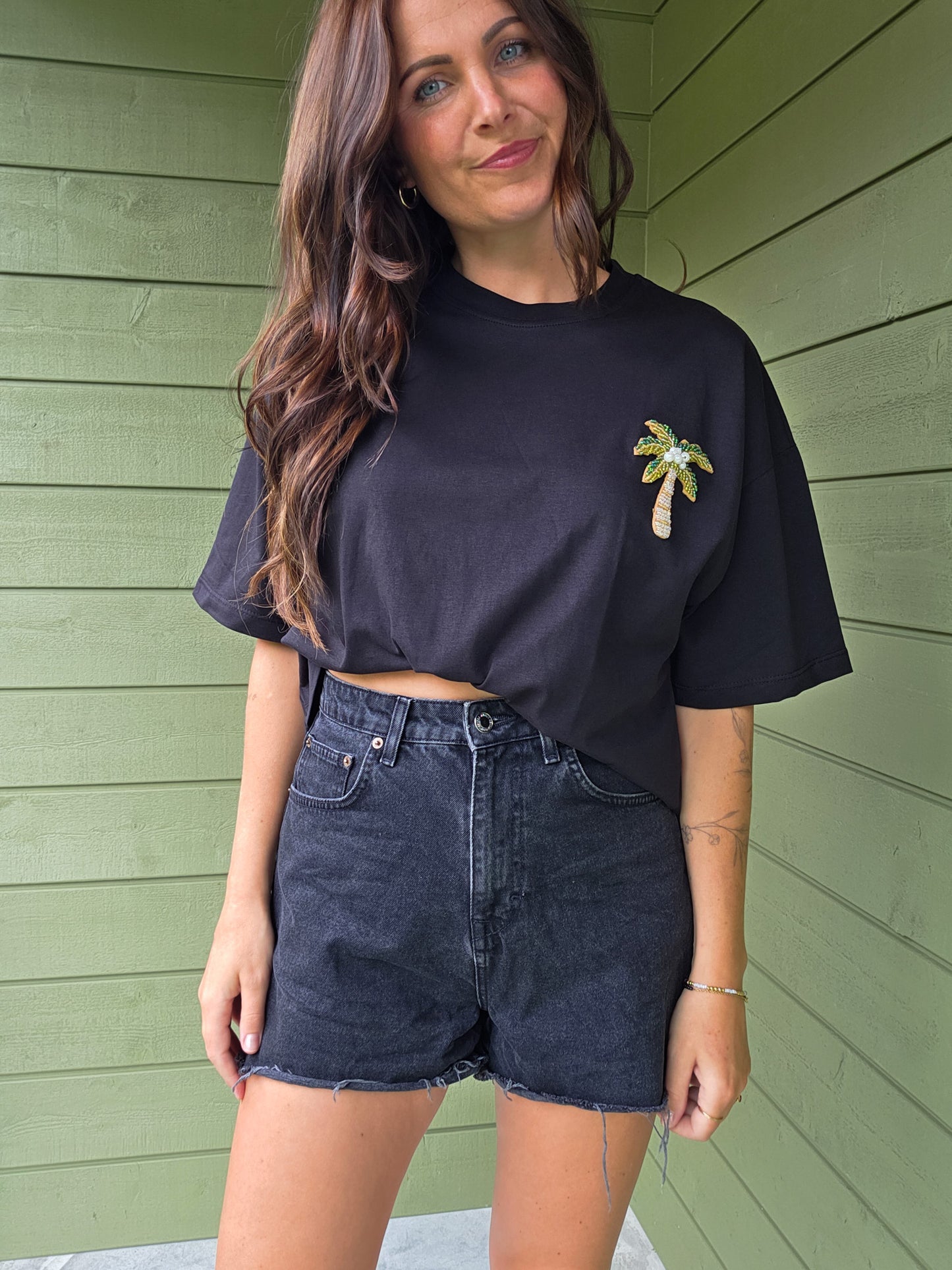 Palm Tree T-Shirt - Zwart