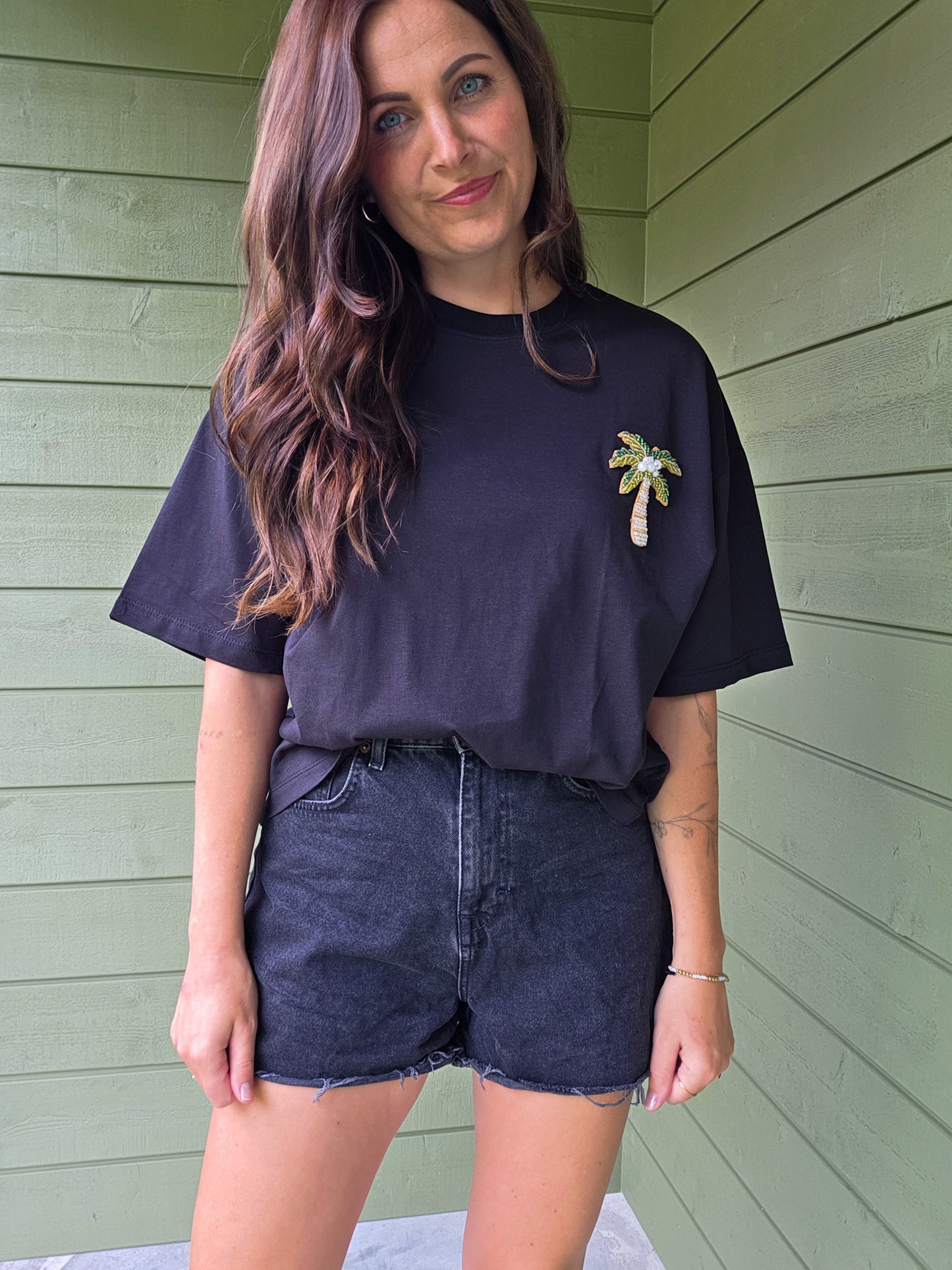 Palm Tree T-Shirt - Zwart