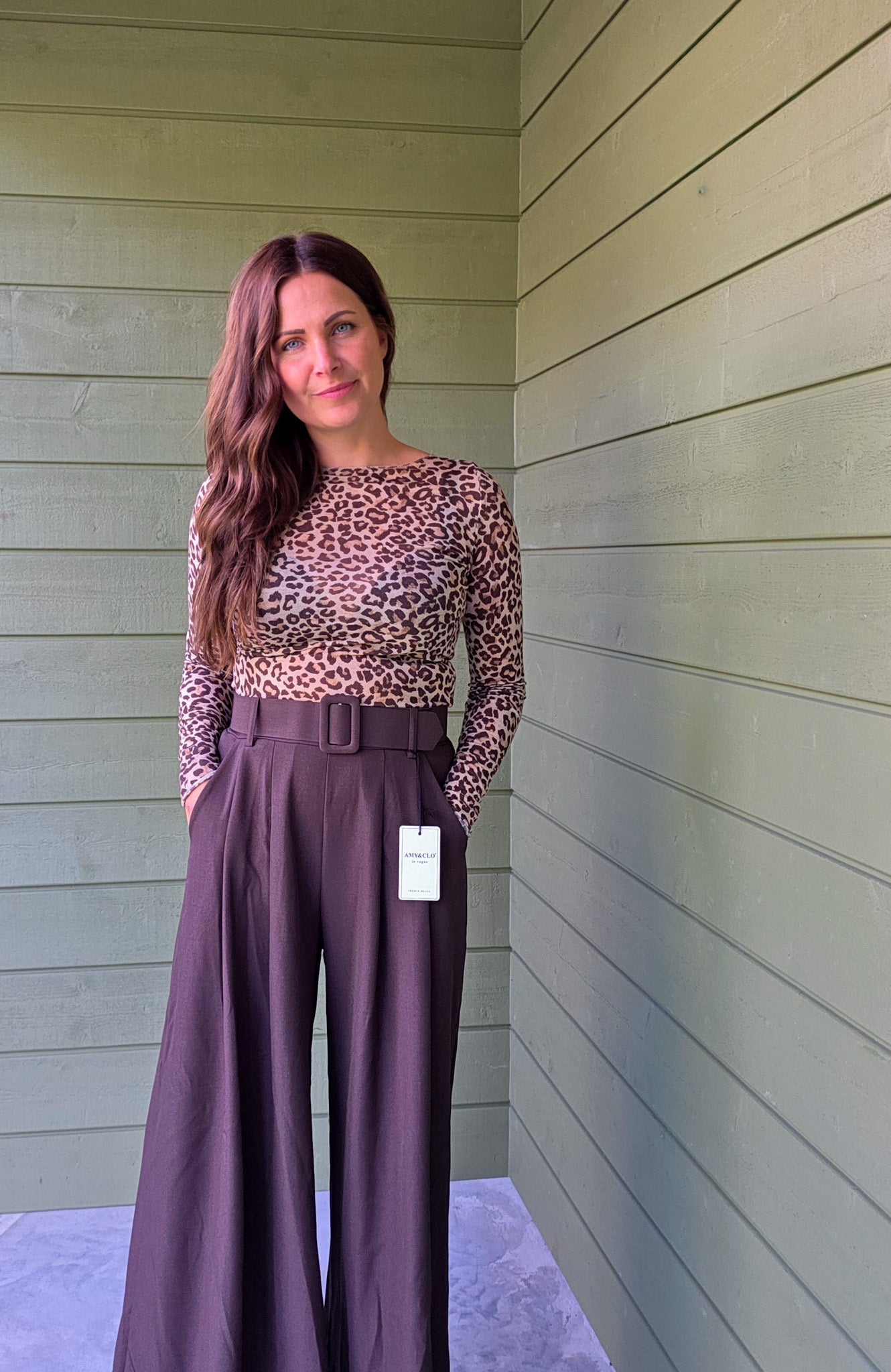 Wide Leg Pantalon Brown