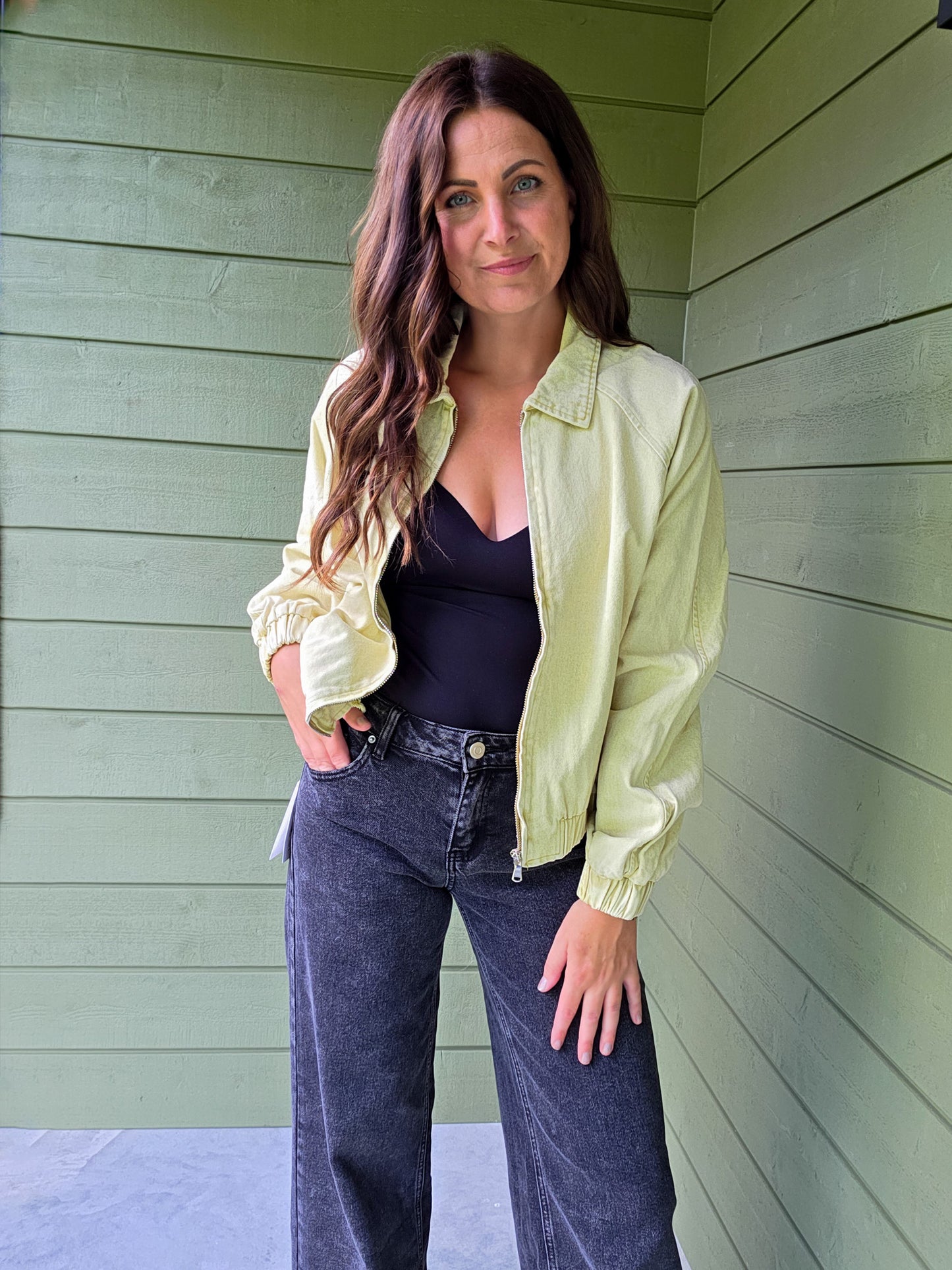 Denim Yellow Jacket