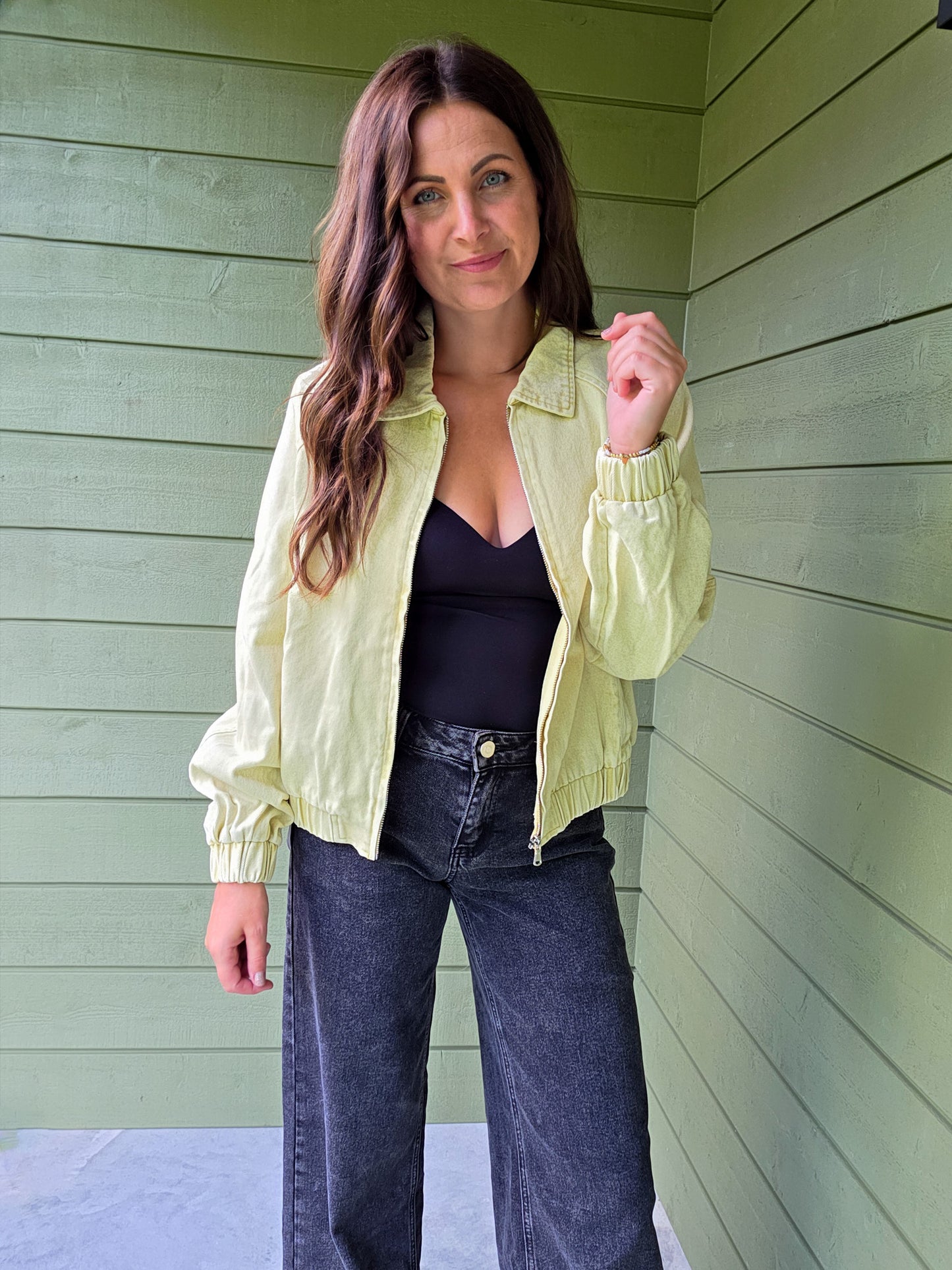 Denim Yellow Jacket