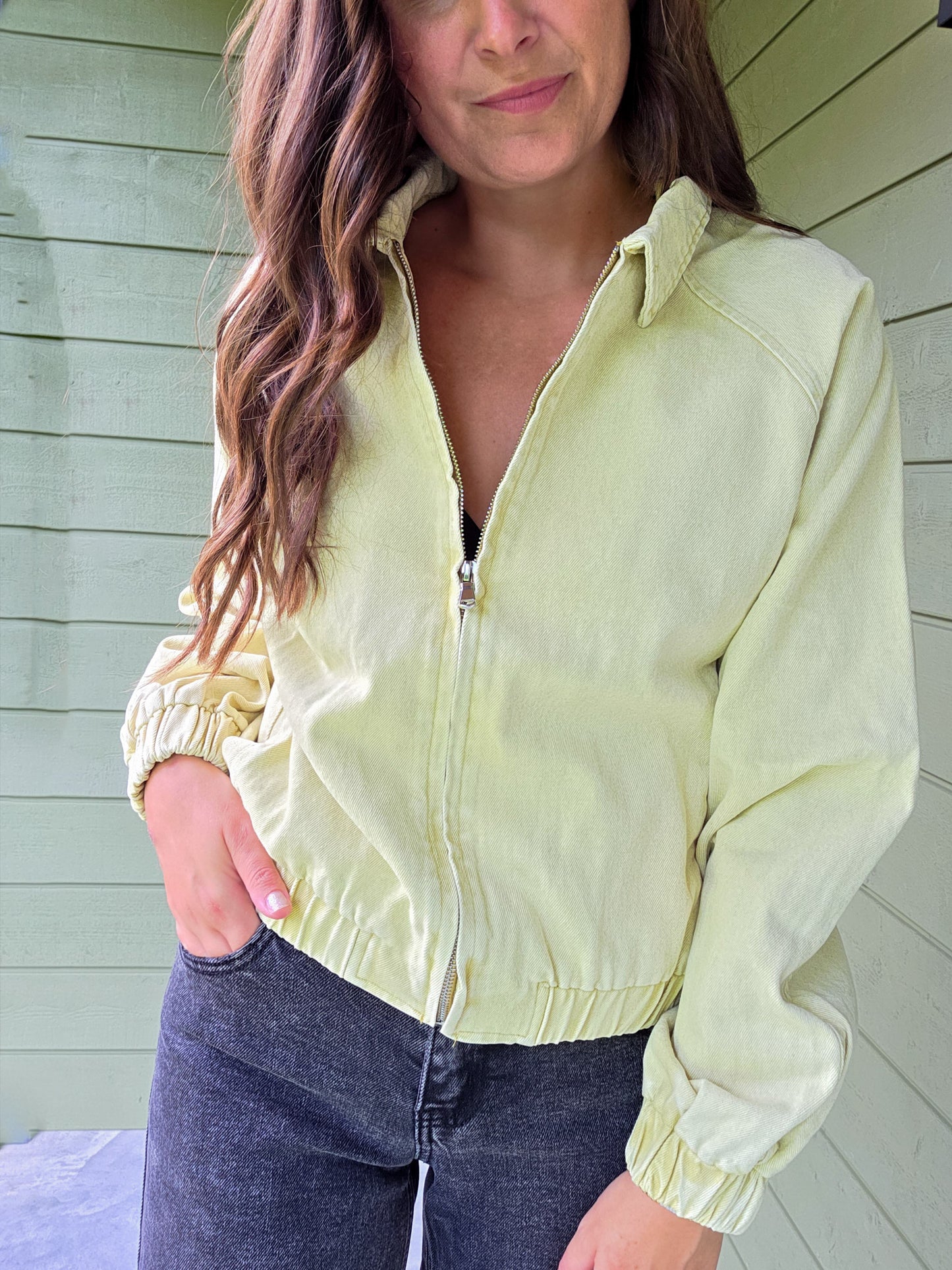Denim Yellow Jacket
