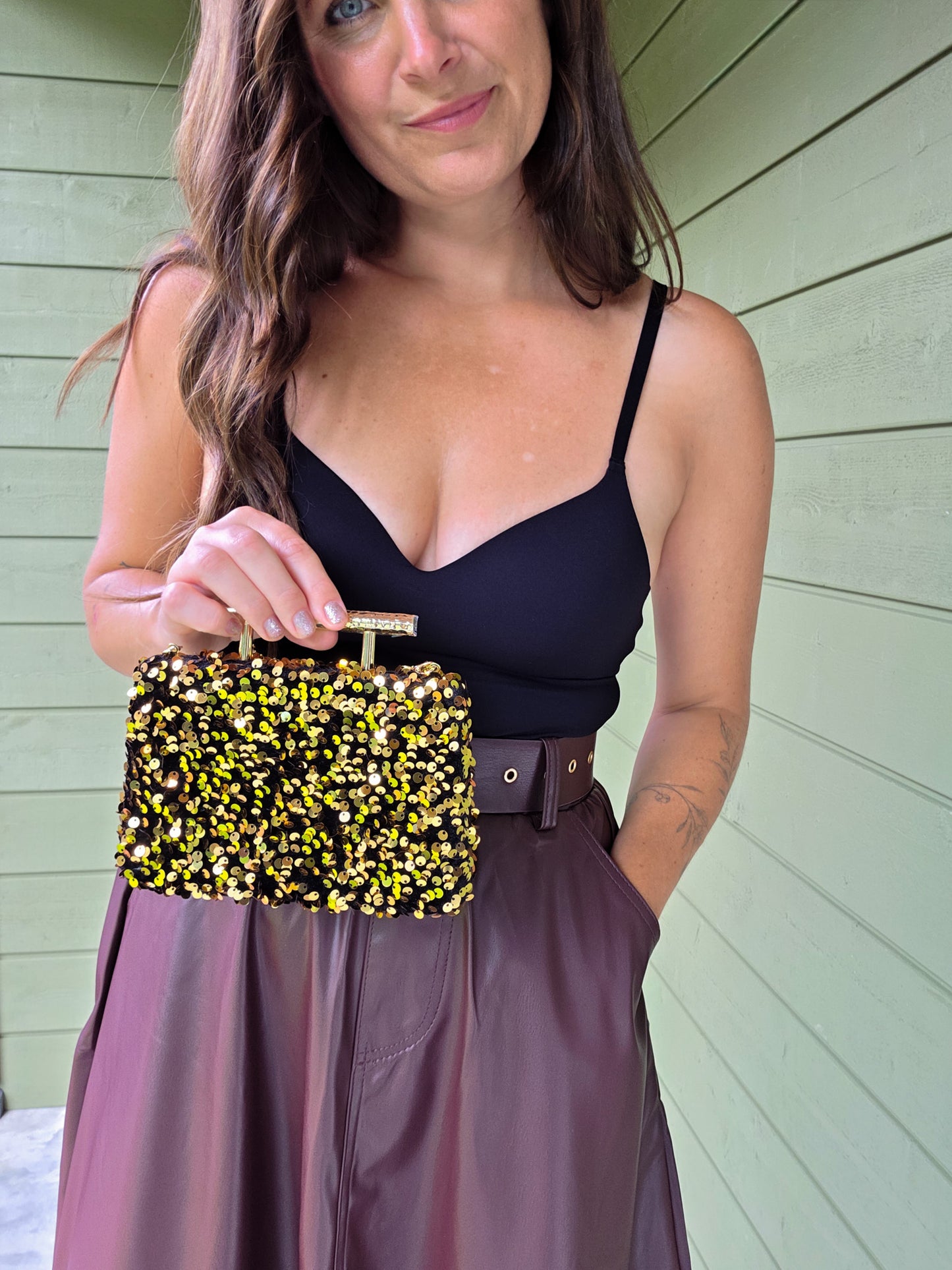 Golden Sparkle Clutch