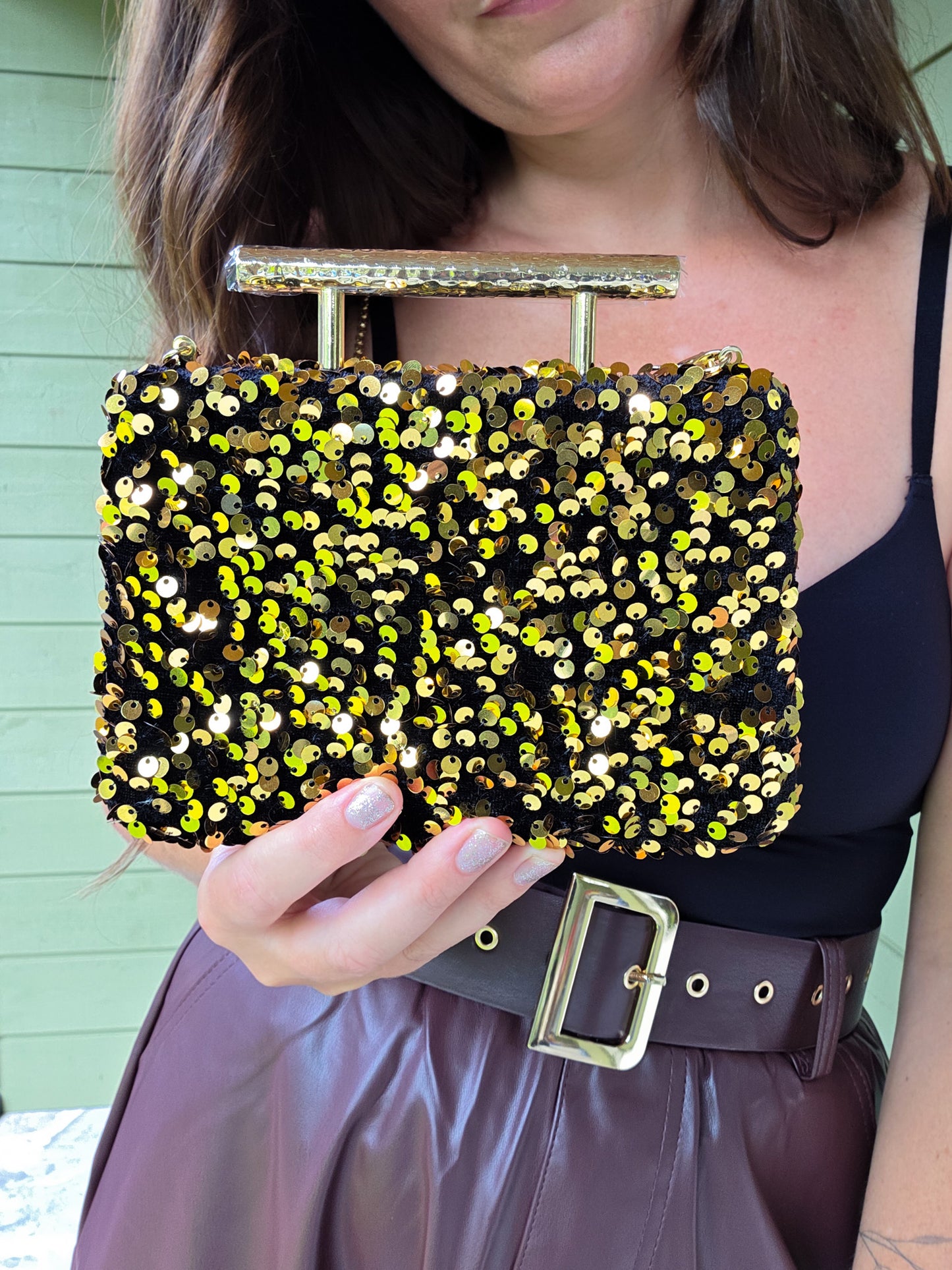 Golden Sparkle Clutch