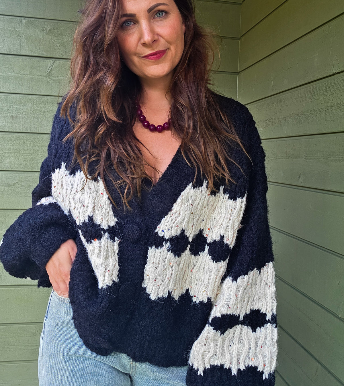 Statement Cardigan - Black & White
