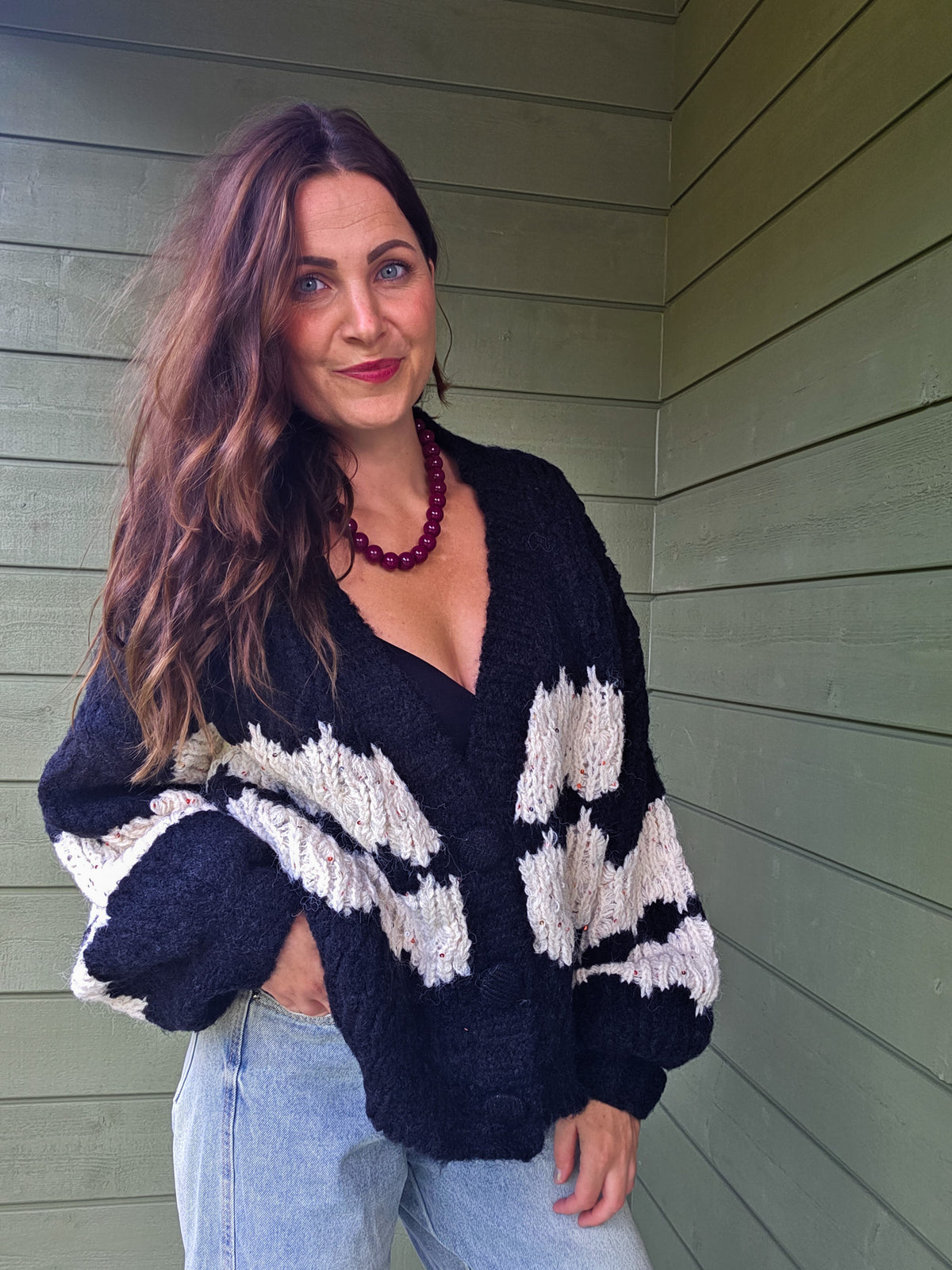 Statement Cardigan - Black & White