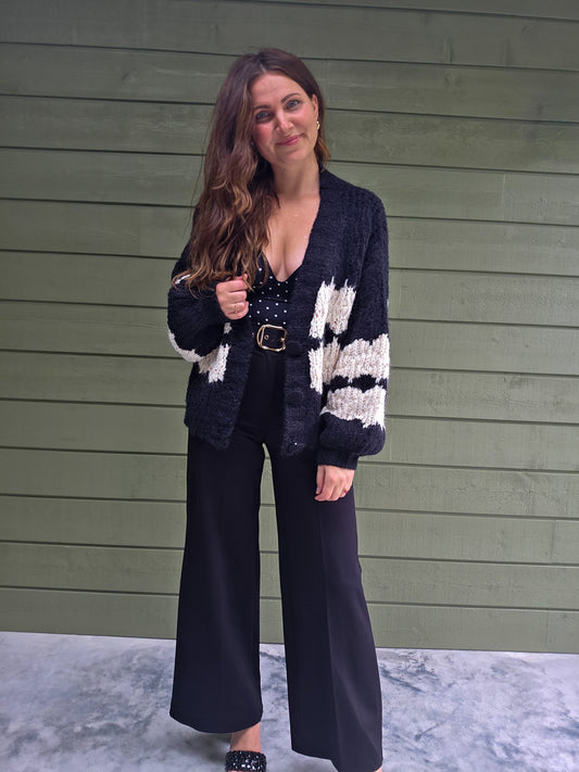 Statement Cardigan - Black & White