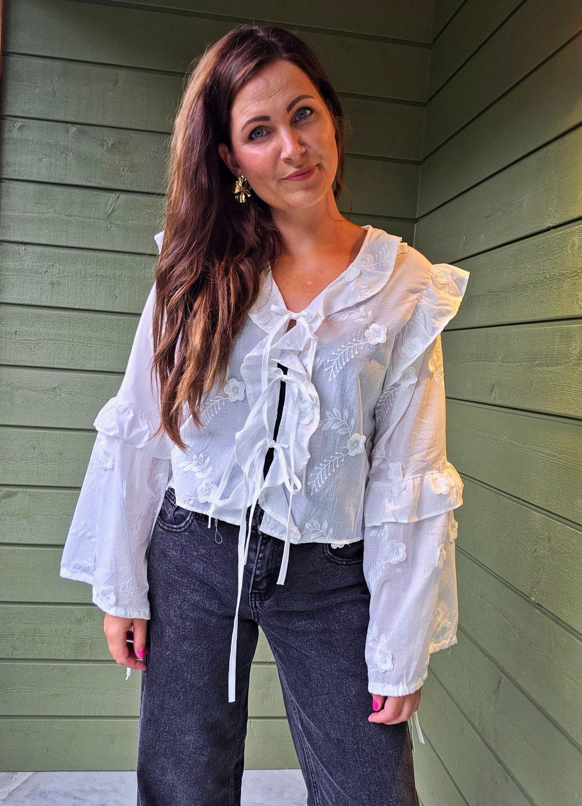 Bow & Bloom Blouse - Wit